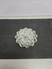 Vintage Hazel Atlas 3 Nesting Trinket/Ashtray Fluted Pressed Clear Glass 5.5”