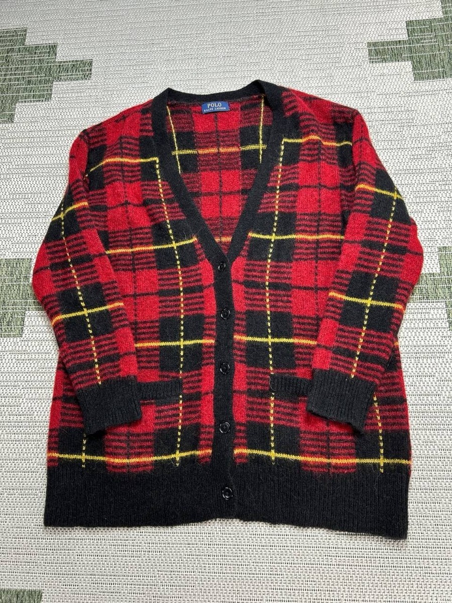 Polo Ralph Lauren Sweater Womens Large Red Black Yellow Knit