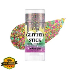 DAGEDA Mardi Gras Body Glitter Stick Holographic Gold Purple Green