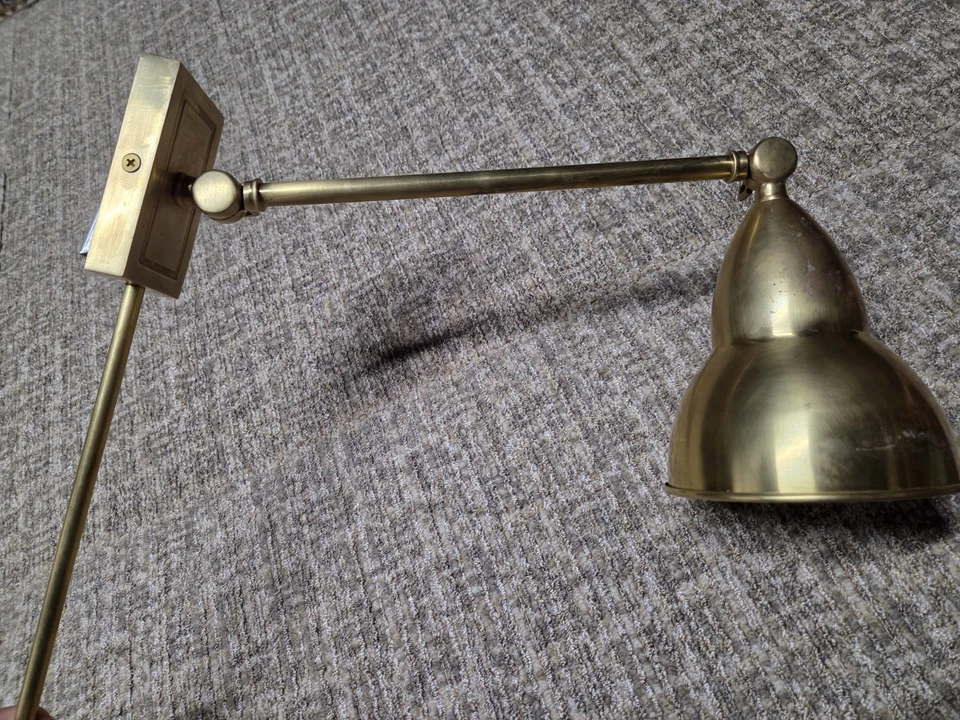 Visual Comfort French Library Single Arm Wall Lamp Handrubbed Brass S2601 - Image 3 of 4