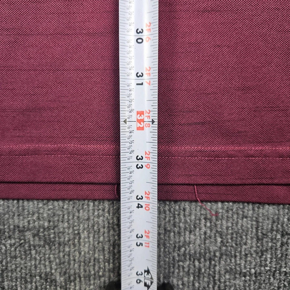 Polo de golf Reebok para hombre 4XLT alto rojo manga corta rendimiento elástico Foto 4 de 4