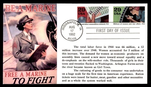 Mayfairstamps US FDC 1992 Indiana dual be a marine First Day Cover aax_33443