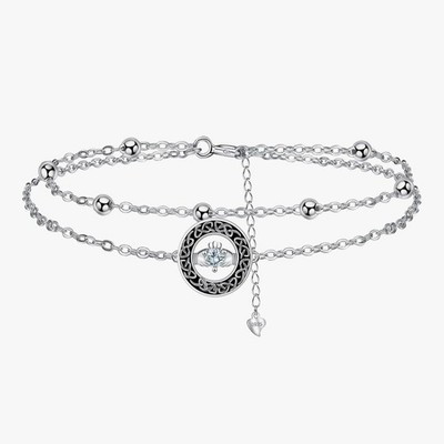 Pulsera modelo DOBLE CRUZ fabricada en plata de ley 925. 