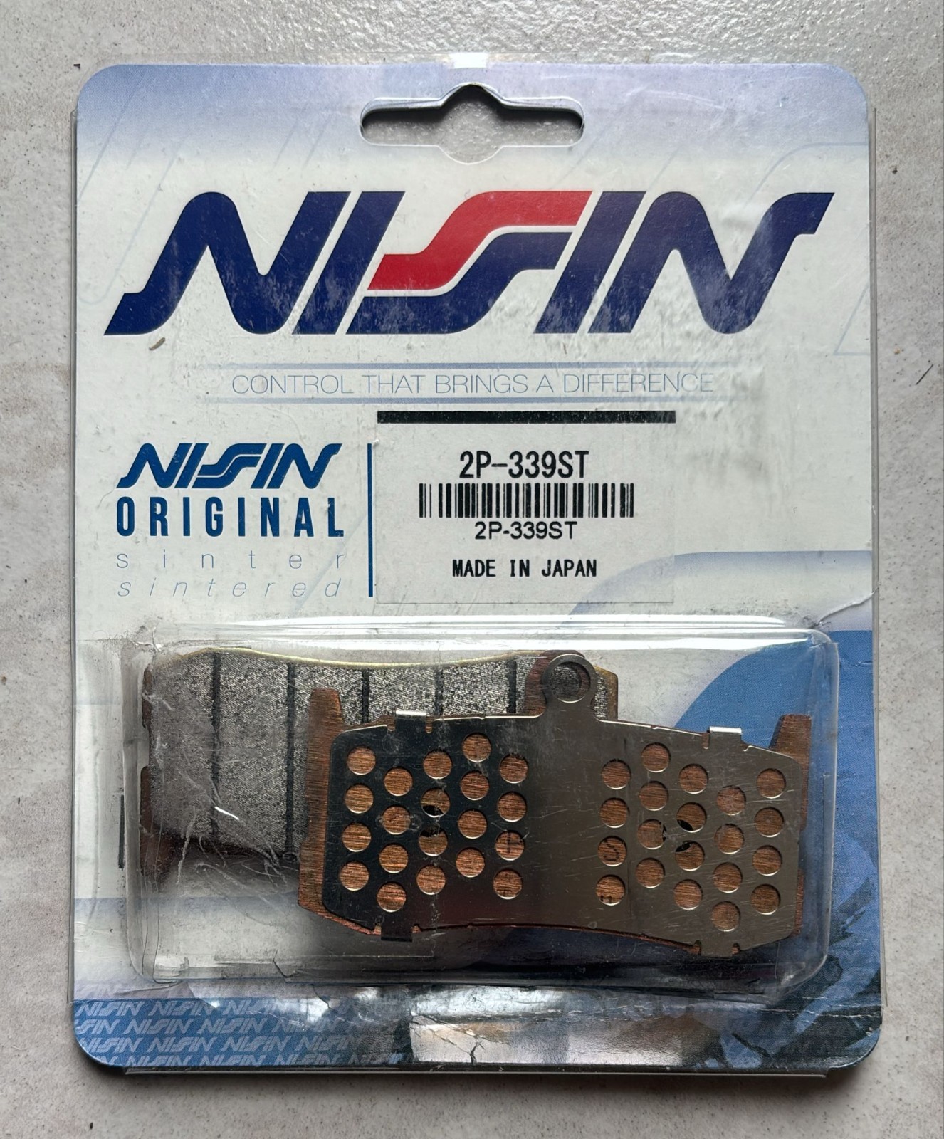 Plaquettes frein moto avant NISSIN 2P-339ST en métal fritté haut mordant