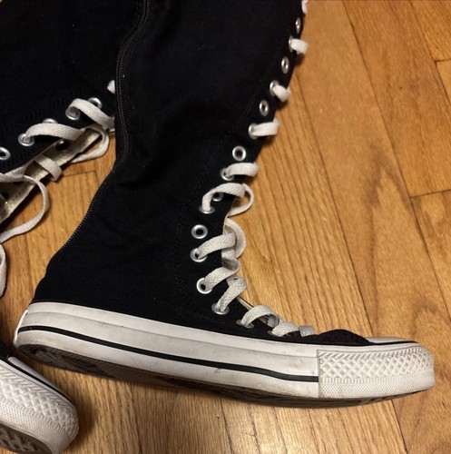 Converse All Star Chuck Taylor Knee High Y2K Black Tall Men 4.5 Women 6.5 Shoes - Picture 11 of 14