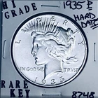 1935 P PEACE SILVER DOLLAR HI GRADE GENUINE U.S. MINT RARE KEY COIN 8748