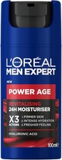 L'Oreal Men Expert Power Age Moisturiser, Hydrating & Revitalising Hyaluronic Ac