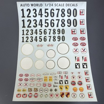 Vintage Retro - 1/24 Auto World Sponsor Decals Transfers fits SCALEXTRIC - new 