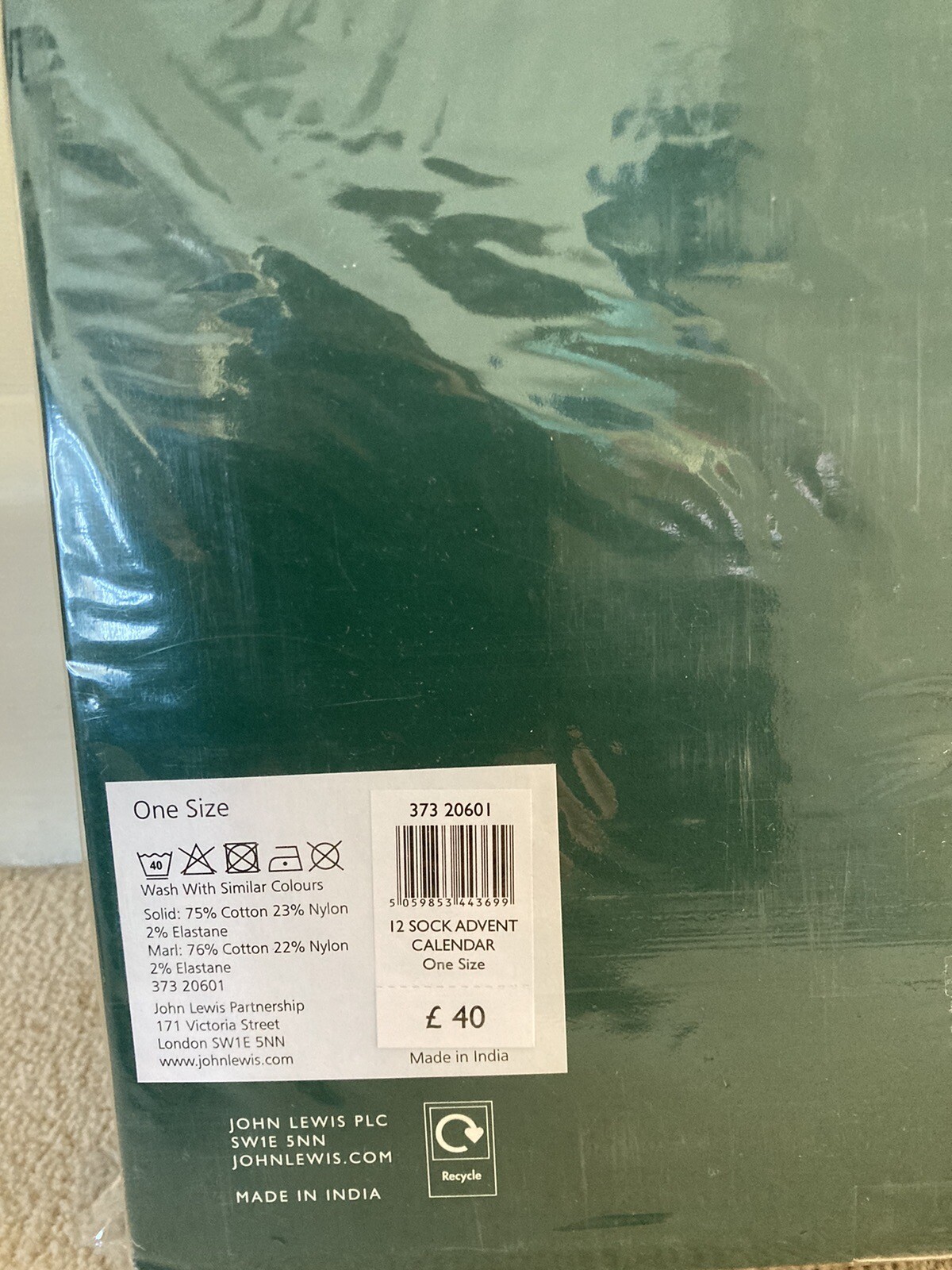 BNWT John Lewis 12 Days Of Christmas Sock Advent Calendar eBay