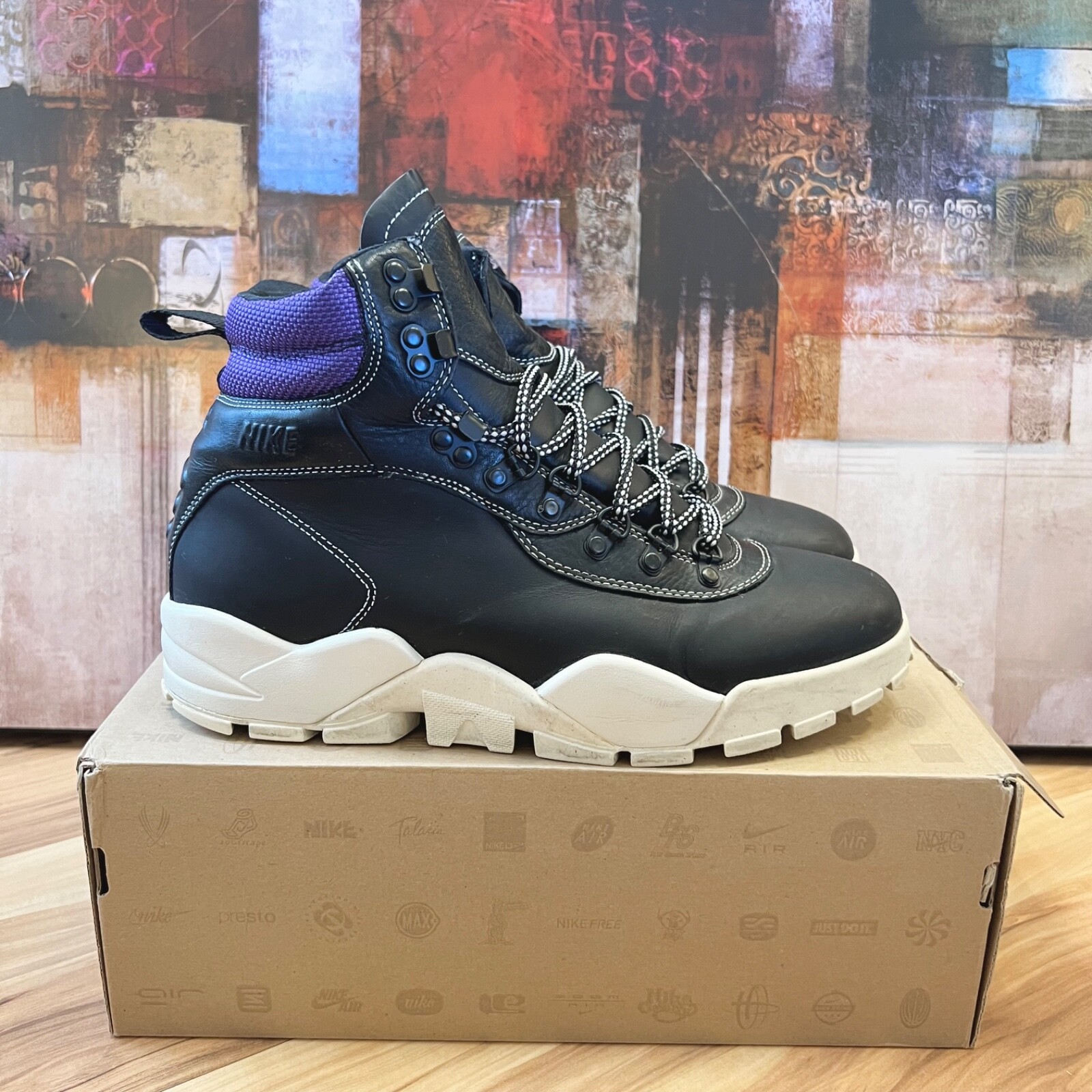 Size 10 - 2007 Nike ACG Air Rhyolite Black Varsity Purple Lunar 