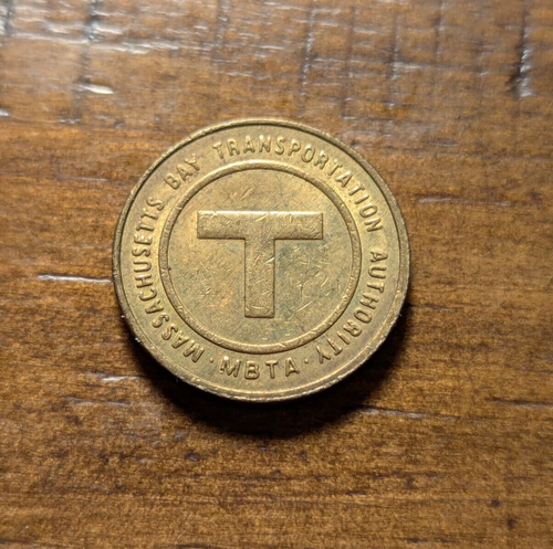 Massachusetts Bay Transportation Authority MBTA Boston T Bus Token Coin Vintage - Picture 4 of 4