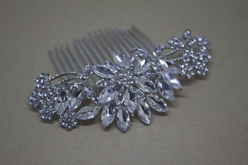 Neu Haarkamm Braut Hochzeit Kristall Strass Haarschmuck HA2431322 - Bild 4 von 6