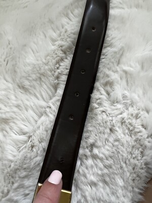 Code Azure Brown Leather Belt Made in Italy Size 36 Adornments Italy Unisex Code Azure Brown Leather Belt Made in Italy Size 36  main image 2