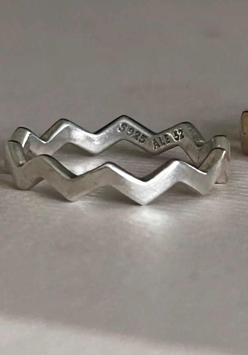 Silver Zig Zag Ring Pandora PANDORA Polished Zigzag Ring In