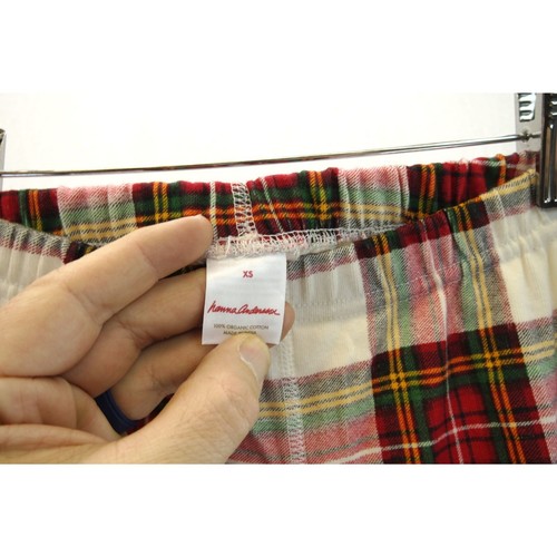 NWT Hanna Andersson Pajama Pants | sz XS, Red/Green/Yellow Plaid - Picture 3 of 4