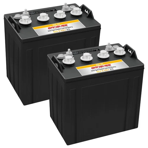 2 Pack (16V Combo) Banshee 8V Flooded Lead Acid Batteries, Replace Trojan T875