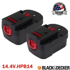 2x 14.4V replace for Black and Decker NIMH Battery HPB14 FIRESTORM FSB14 4.8Ah