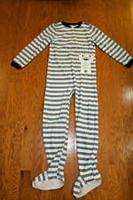 ONE-PIECE 10-14y OLD 5' CARTERS CHILDRENS PJ CHRISTMAS WINTER WARM PAJAMAS