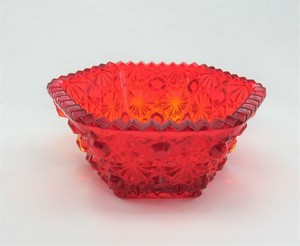 Vintage Daisy And Button Amberdia Dish Orange Red Glass Bowl Hexagon Ebay details about vintage daisy and button amberdia dish orange red glass bowl hexagon