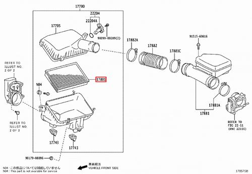 Genuine LandCruiser 79 Series VDJ 1VD 4.5 Diesel V8 Engine Air Filter Set x2 - Picture 6 of 7