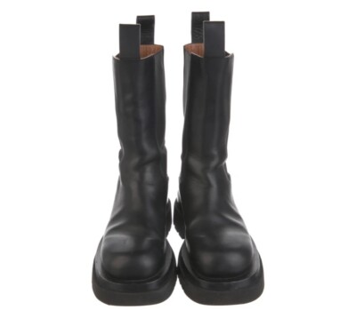 Bottega Veneta Chelsea Lug Boots IT 36 Black Leather Platform | eBay