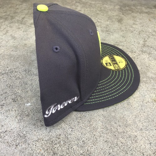 HUF x New Era 59Fifty Fitted Hat Gray Green Size 7 3/4 Forever H Classic H AM1 - Picture 4 of 8