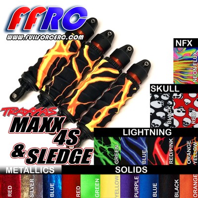 HOT! FULLFORCE TRAXXAS MAXX 4S V2 & V1 & SLEDGE SHOCK BOOTS - COVERS /SOX 4 PCS