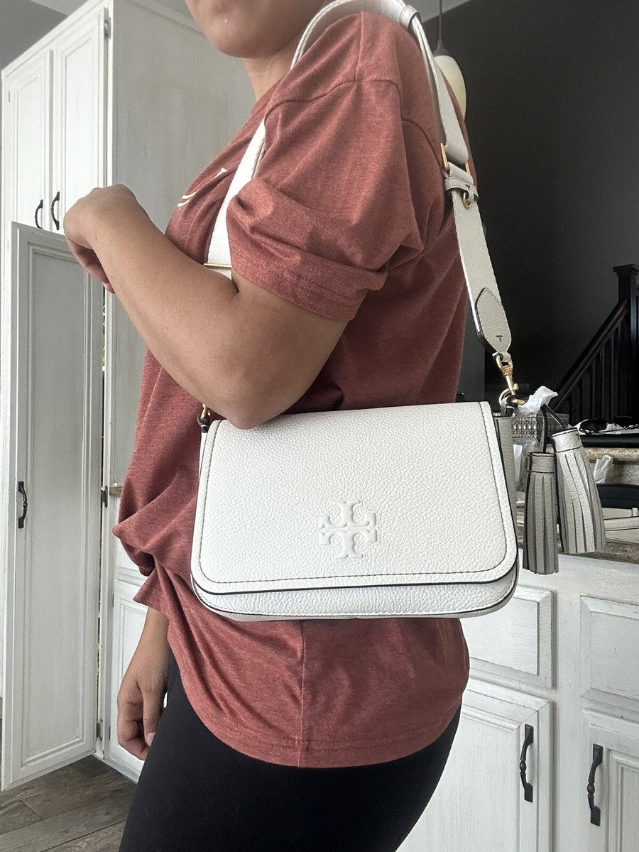 New Tory Burch Thea Web Flap Crossbody Double Strap | eBay