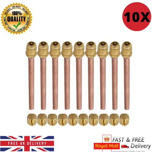 BAMEN 1-Set 10 pcs Access & Service Valve 1/4" for A/C/Refrigeration 2" copper tube