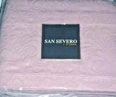Sferra Hannah Lavender Queen Coverlet & 2 Shams Cotton Matelasse Scroll 3 PC New - Image 1 of 4