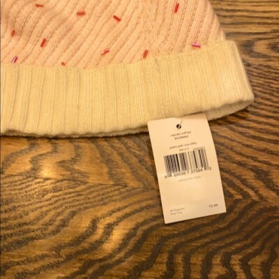Kate Spade New York Cupcake Beaded Beanie Hat NWT Kate Spade New York cupcake beaded beanie hat with Pom Pom  main image 4