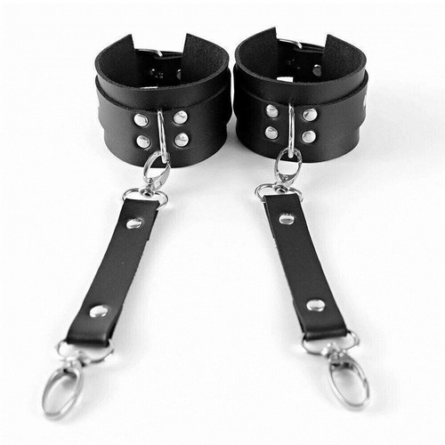 Women Body Leg Bondage Faux Leather Harness Strap Belts With Handcuffs Roleplay - Picture 10 of 22