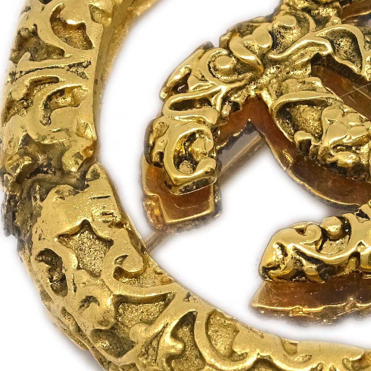 Chanel Medallion Brooch Pin Gold 93A 144358 | eBay