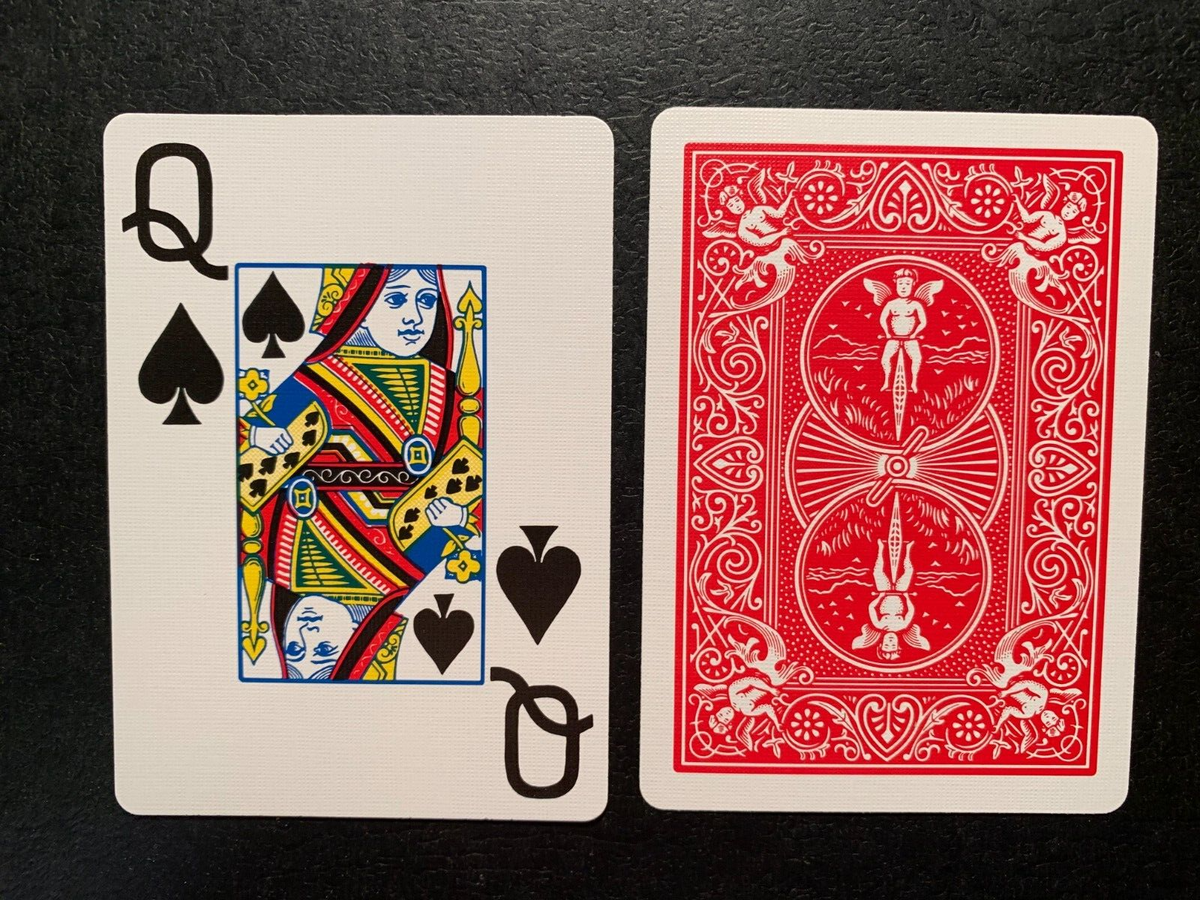 Swap Playing Card JUMBO Queen of Spades BICYCLE One Card - Main Image