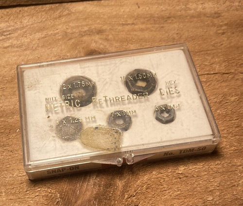 Snap-On No. TDM-50 Metric Rethreader Dies set of 5 | eBay