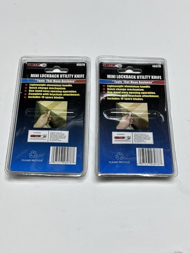 Grip Mini Utility Knife 2pc Blue - Picture 2 of 2