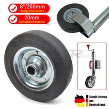Ersatzrad Anhänger 200 x 60mm - Stützrad - Vollgummirad - Trailer Felge verzinkt