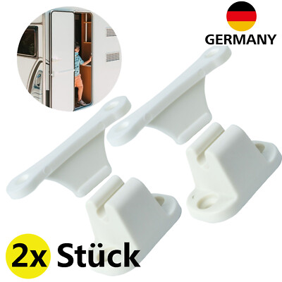 2 x Türhalter Türstopper Türfeststeller Wohnwagen Wohnmobil Caravan Boot weiß DE