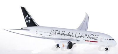 1:200 28CM Hogan AIR INDIA STAR ALLIANCE BOEING 787-8 Airplane ABS