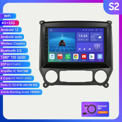 Android 12 For Chevrolet Silverado GMC Sierra Car Radio GPS Stereo Apple Carplay