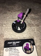 Heroclix TMNT Series 4 Unplugged set Foot Soldier (axe) #007 Common fig w/card!