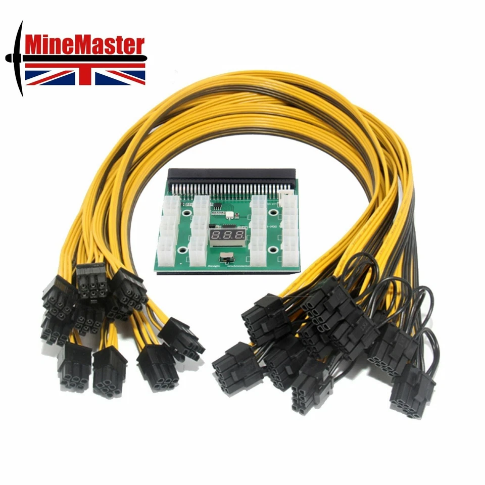 12 Port PCI-E Server PSU Breakout and Cables Bundle - GPU Crypto Mining - Image 3 of 4