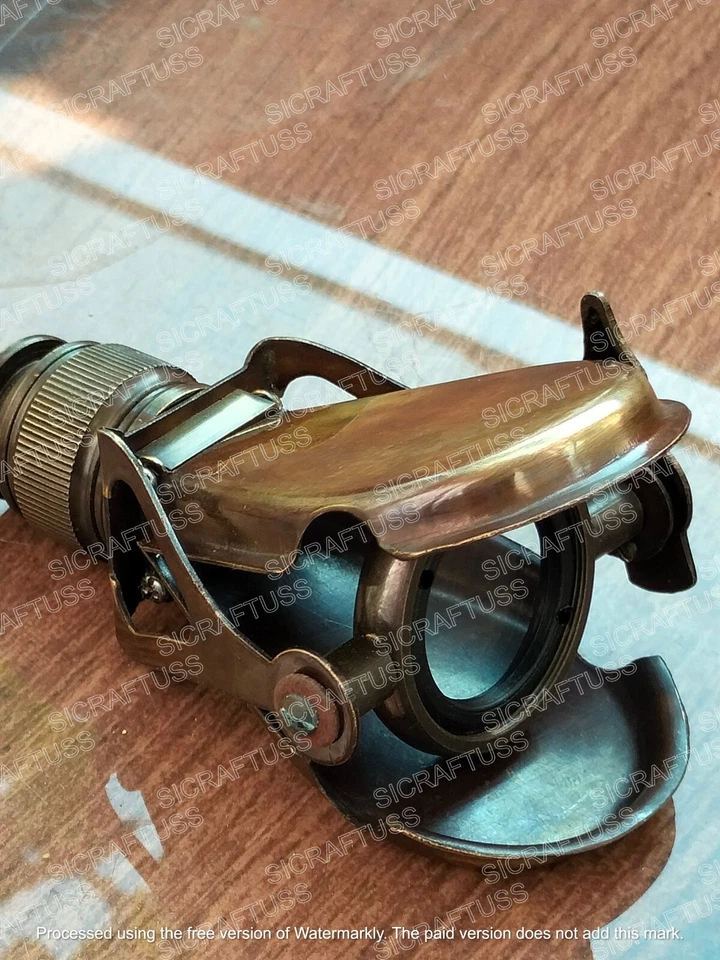 1857 Antique Monocular Brass Binocular Telescope Vintage Spyglass - Image 3 of 4