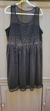 Lane Bryant Black Sequin Party Dress Holiday 22w