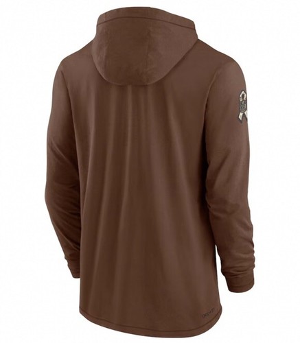 Dallas Cowboys NIKE Salute To Service Brown Long Sleeve Hoodie T-Shirt Men Large - Picture 3 of 4