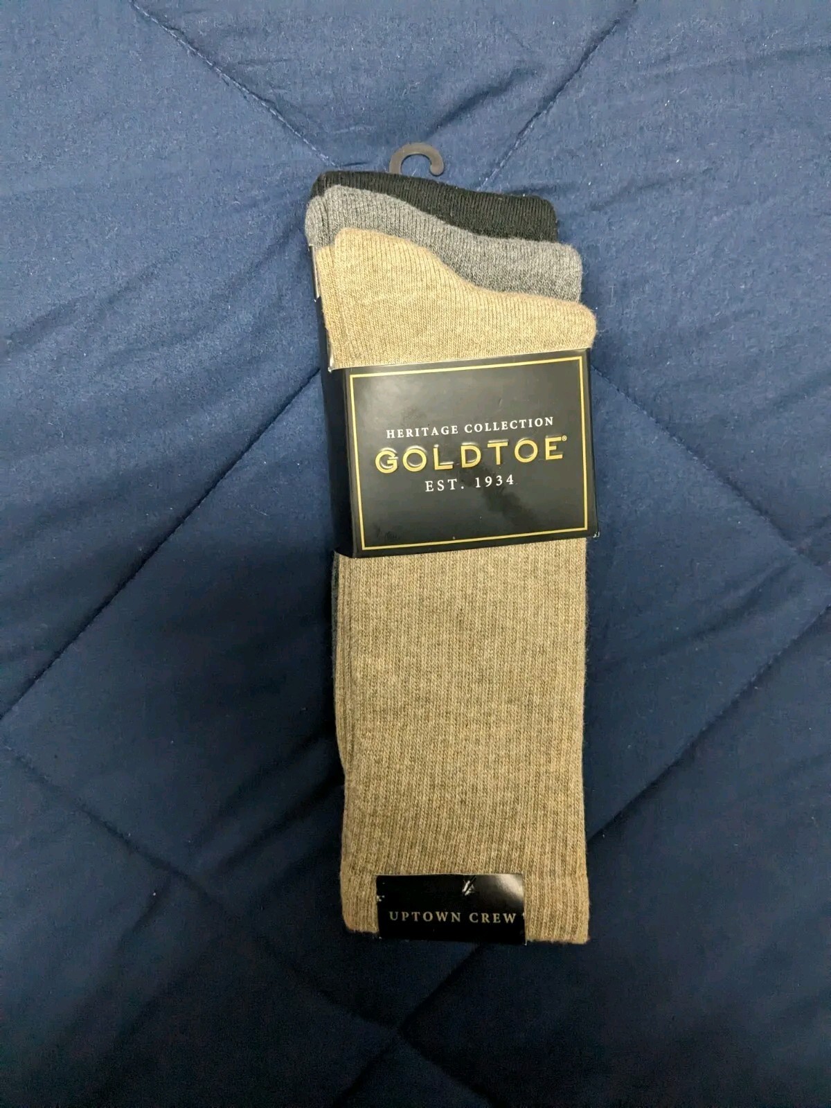 Gold Toe 2306S ASSORT Moisture Control 3 pairs Uptown Crew Socks sz 6