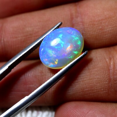 4 kt 14,3 x 11,1 mm natürlicher AAA-Qualität blau grün Regenbogen Feuer äthio...