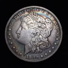 1880-S MORGAN SILVER DOLLAR DUAL SIDED RAINBOW TONED!