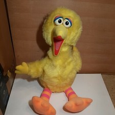 Vintage 1986 Sesame Street Talking Big Bird Plush Yellow Pull-String PlaySkool