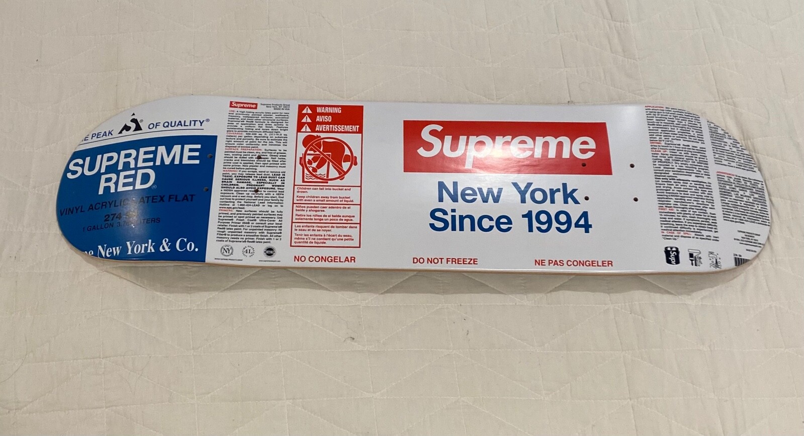 Supreme Paint Skate Deck Skateboard Brand New SS22